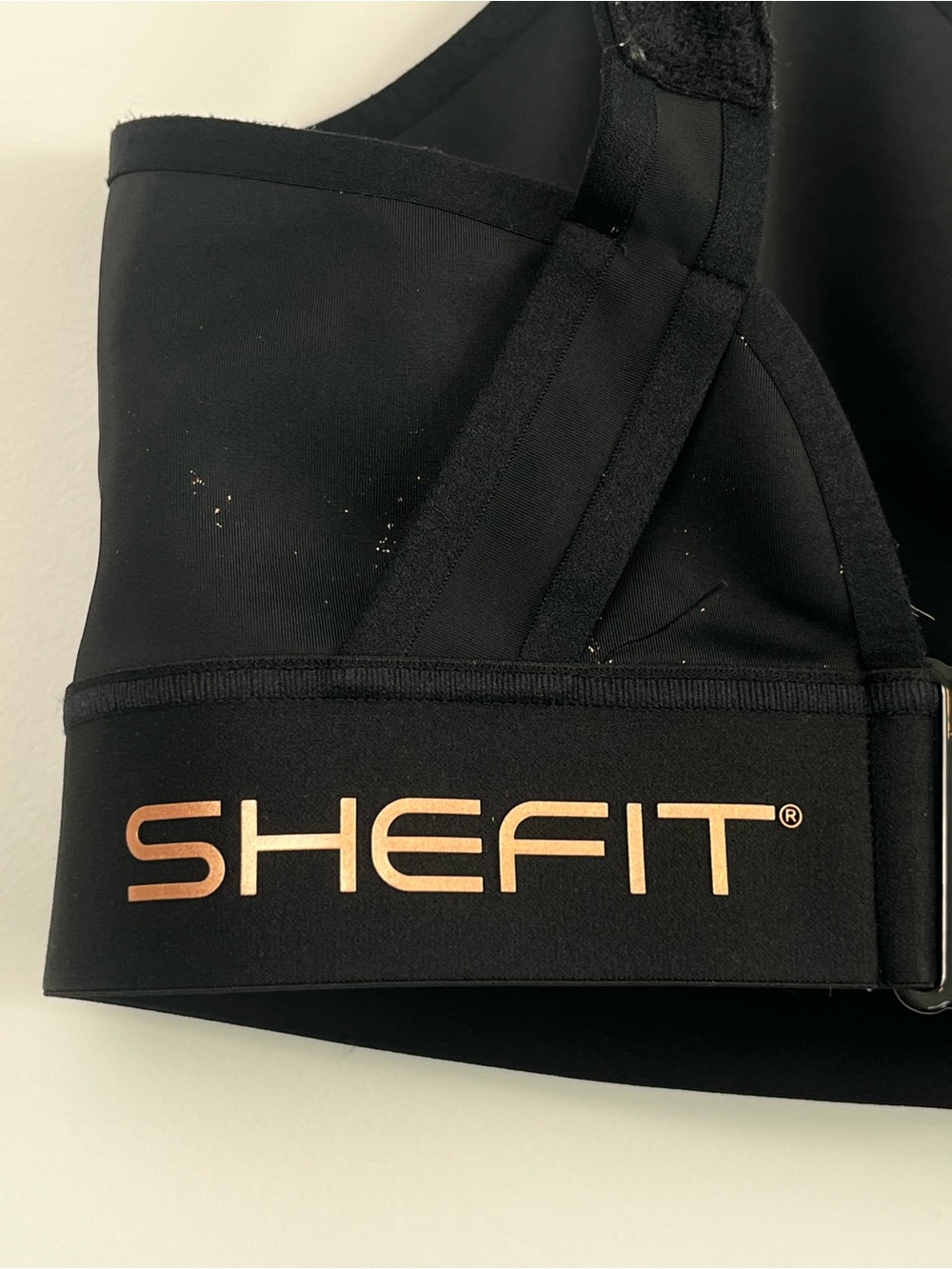 Shefit black Flex adjustable zip front sports bra, size 2Luxe. - Picture 3 of 7